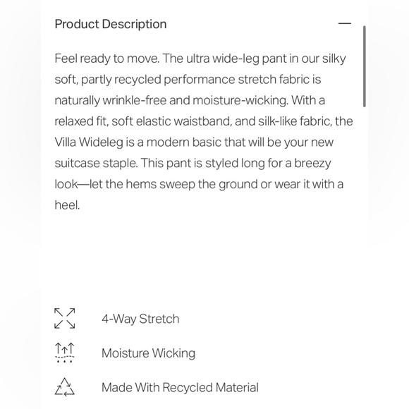 Vuori Villa Women's Black Wide-Leg Pants - Picture 2 of 7